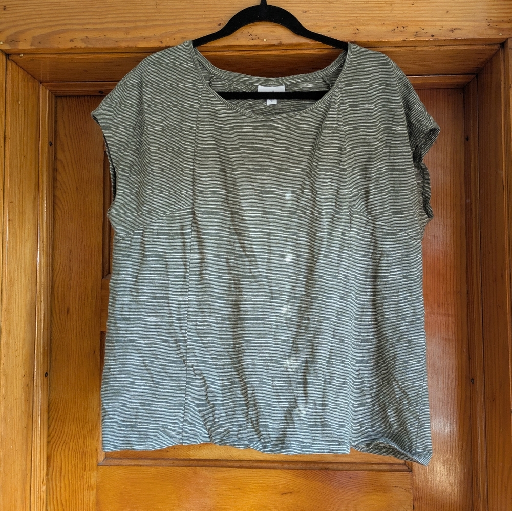 J. Jill Heathered Green Short Sleeve Tee